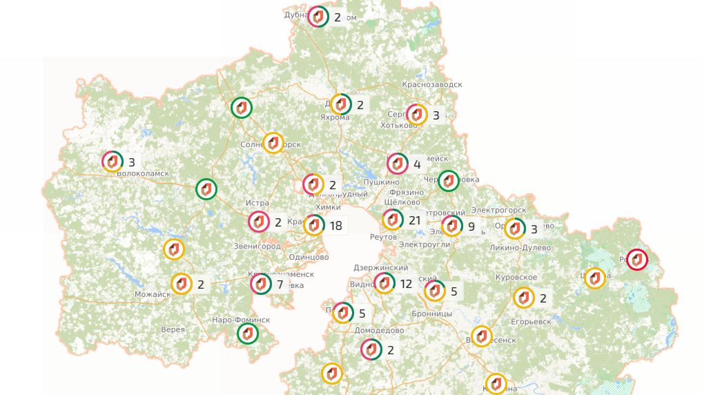 Жители Подмосковья теперь могут узнать о работе МФЦ с помощью интерактивной карты